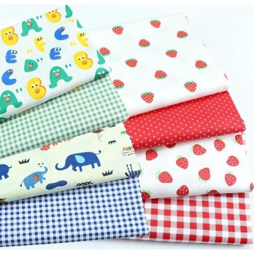 Yellow Gray White Purple Flower Daisy Floral Zigzag Paisley 100% Cotton Twill Fabrics For Patchwork Clothes Dress Shirt Blouse