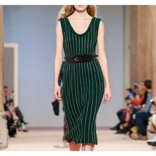 Women waist sealing Model Walk Show Down Belt Wide Simple Decoration Black Popular Pin buckle Belt 95cm 100cm Genuine leather