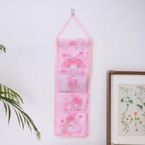 1Pc Cartoon Wall Hanging Storage Bag Fashion Makeup Organizer 4 Pockets Pouch Bags