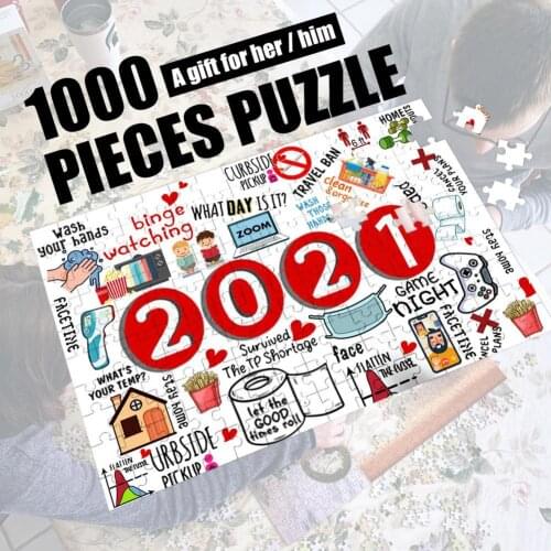 2021 Christmas Jigsaw Puzzle Children Paper Assembling Picture Stress Relief Toy