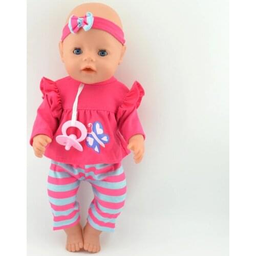 3 Color choose Short Doll Clothes Wear fit 43cm Baby Doll Clothes and Accessories, Children best Birthday Gift,Baby gift