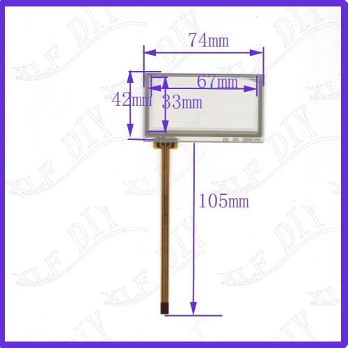 ZhiYuSun AH2052 3inch 4 lines Resistance screen 74*42mm touch screen panel this is compatible 74mm*42mm