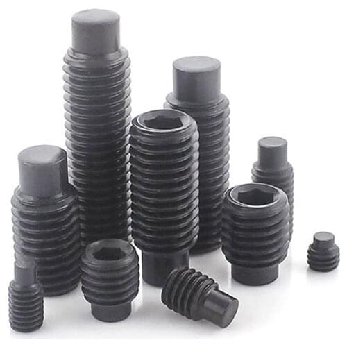 5/10/20/50PCS Plain Cup Point Grub Screws Black hex Socket Sets Cup M3 M4 M5 M6 Round Bolts