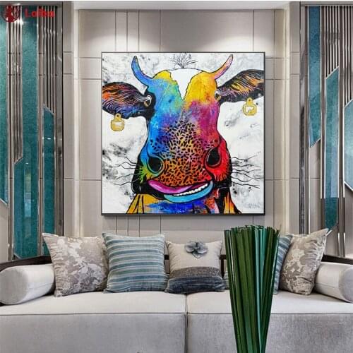 5 d diamond mosaic Abstract Realism Farm Cow Animal For Living Room Home Decor diamond Painting embroidery mosaic
