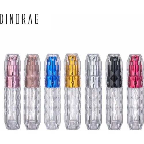 5ml Portable Mini Diamond Transparent Refillable Perfume Bottle Spray Pump Empty Cosmetic Containers Atomizer Bottle For Travel