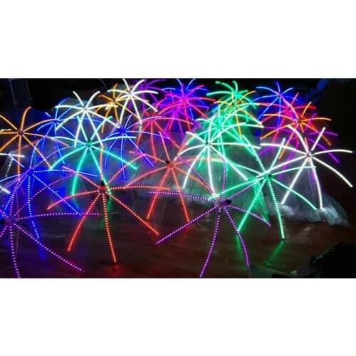 5pcs/lot DHL free LED Luminous Transparent Umbrella nightclub light up bar Club DJ show Jazz dance walking stick Evening prop