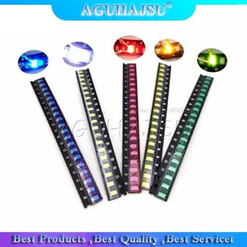 5 x 20pcs/Color=100pcs New 0805 0603 Red/Green/Blue/White/Yellow SMD LED kit