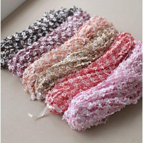 8M/lot 1.5 cm wide multicolor pink coffee light blue apricot raw edge lace handmade rope braided lace accessories X058