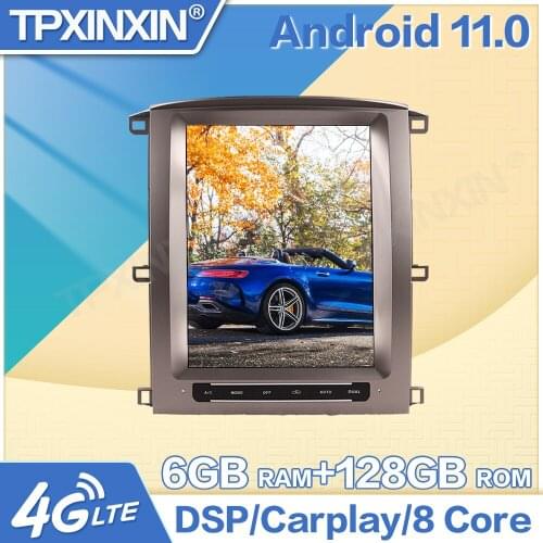 For Toyota Land Cruiser 100 LC100 For Lexus LX470 2002 - 2007 Android 11 Carplay Radio Player Car GPS Navigation Head Unit