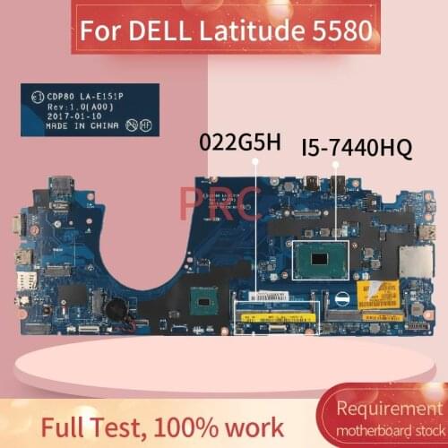 CN-04TXJG 04TXJG For DELL Latitude 5580 I5-7440HQ Laptop Motherboard LA-E151P SR32R DDR4 Notebook Mainboard