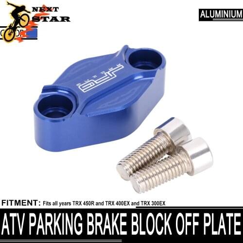 For Honda Yamaha Suzuki TRX Raptor YFZ Banshee LTZ LTR KFX 125 250 350 660 450X Motorcycle CNC ATV Parking Brake Block Off Plate