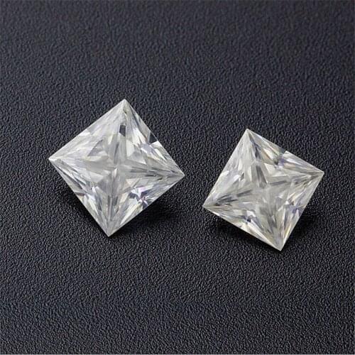 Wholesale Moissanites Gemtones 8.5x8.5mm Square Princess Cut D Excellent Quality Jewelry Setting Synthetic Moissanites Diamond