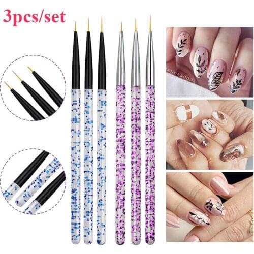 Nail Line Brush Nail Dotting Pen Nail Carving UV Nail Gel Art Manicure Tools Grid Stripes Drawing 3D DIY Tips Manicure Tool