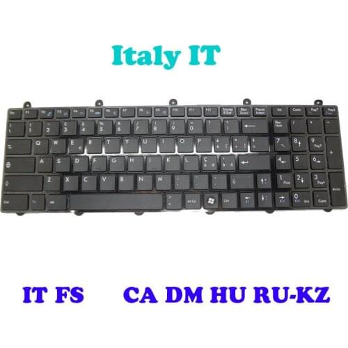 New Keyboard For MSI GT780 V123322BK1 S1N-3EIT281-SA0 S1N-3ETH241-SA0 S1N-3ERU251-SA0 Italy IT Farsi FS Denmark DM Hungary HU