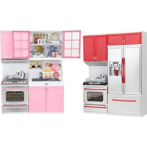 Kitchen Playset Refrigerator Stove Sink Set for Kids Role Play Games Gifts