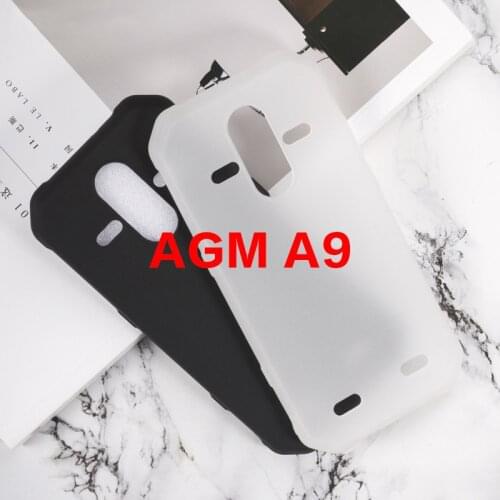 Matte Black Case For AGM A9 A 9 X3 X2 Soft TPU Silicone Back Cover Shockproof Back Cover for AGM X 3 X 2 Protection Phone Case