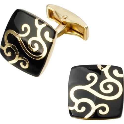 Mens shirts Cufflinks high-quality copper material The golden auspicious clouds Cufflinks 5 pairs of packaging for sale
