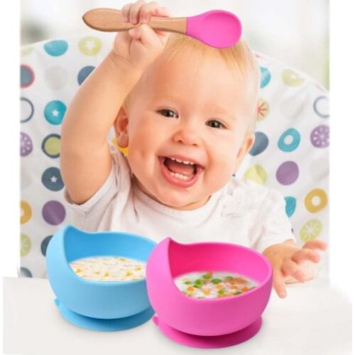 Children Tableware Set Food Grade Silicone Dishes Baby Plate Anti-skidding Suction Bowl Kids Waterproof Bib for Baby Feeding