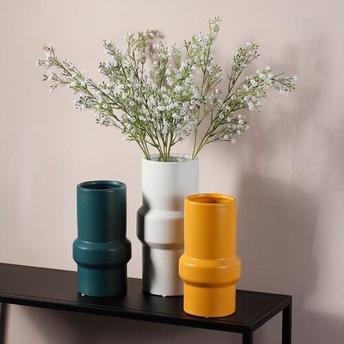 Nordic Minimalist Morandi Color High Temperature Ceramic Vase Decoration And Creative Countertop Decoration