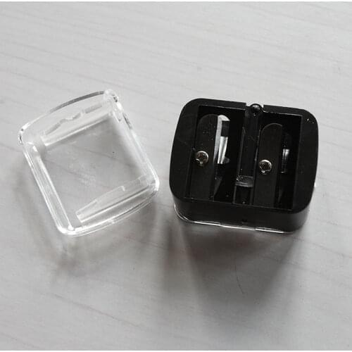 New Double Holes Cosmetic Sharpener Black Color Sharpener For Cosmetic Brush/eyeliner Pencil/makeup Pencil