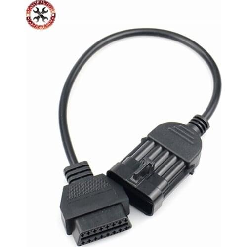 OBDII Extension Cable O-pel 10Pin to OBD2 16Pin Female Diagnostic Connector Cable OBD OBD II For O-pel 10 Pin Diagnosis Adapter
