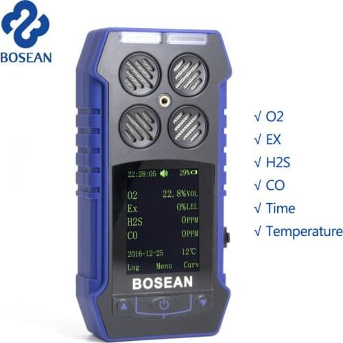Portable Gas Detector Carbon Dioxide 4 In 1 VOC O2 EX CO2 Flammable Gas Analyzer Monitor Toxic Harmful Gas Detector Custom