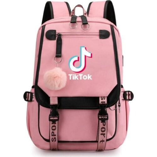 Casual TIK TOK Backpacks for Teenager Girls USB Charge Schoolbag Women Daily Mochila Bagpack School Backpack Travel Bags