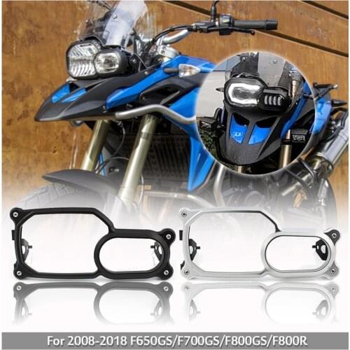 Motorcycle Frame Front Headlight Guard Cover Lens Protector w/ Frame For BMW F650GS F700GS F800GS Aluminum Motorbike Parts