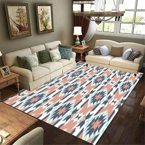 Retro Nordic style geometric printing art floor mats door mats non-slip mats carpets bedroom home decoration