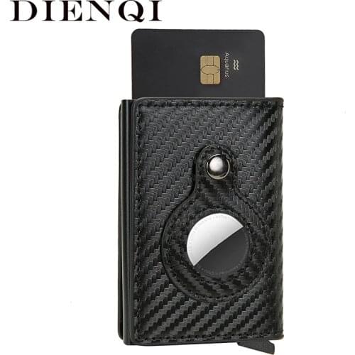 DIENQI Rfid Card Holder Men Wallets Money Bag Male Vintage Black Short Purse 2021 Small Leather Slim Wallets Mini Wallets Thin