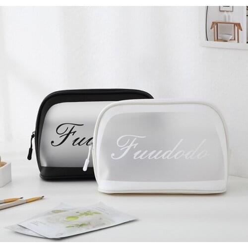 Female Waterproof Transparent Cosmetic Bag Large Capacity Travel Portable Wash Case Zipper Beauty Pouch Toiletry Dressing Bag