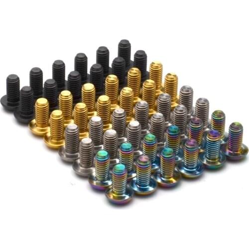 Titnium Screws GR5/TC4 Bicycle disc brake bolt M5*10 Hexalobular socket T25 pan head screws 12pcs