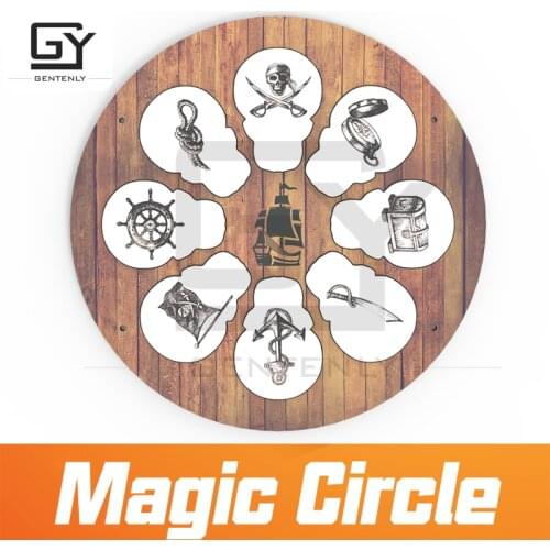 Magic Circle room escape game prop put all pieces in one to one relationship to unlock with light effect adventurer game prop