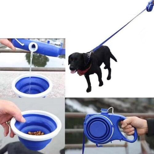 3M Retractable Dog Leash Extending Puppy Walking Leads Water Bottle Pet Dog Running Leashes Hands Freely