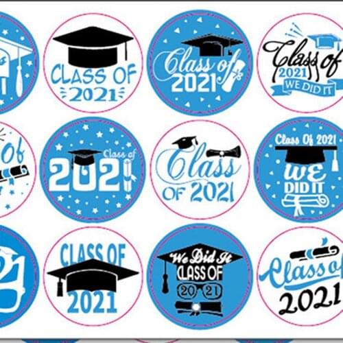10 Sheets 2021 Packaging sticker Decals Graduated Labels Decorative Congratulation Party Graduation Season Stickers Price Tags