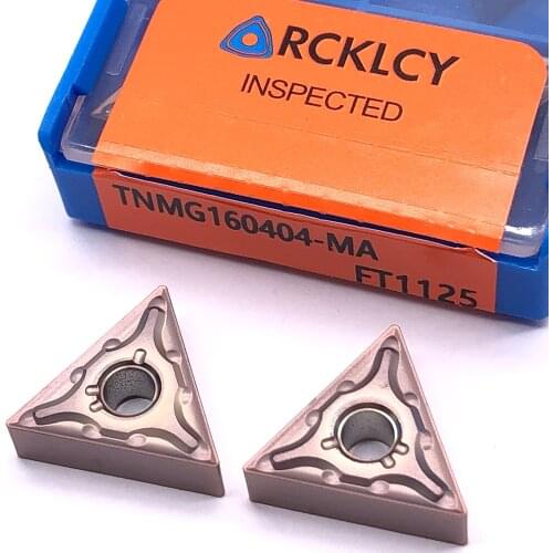 10pcs RCKLCY High Quality TNMG160404 MA FT1125 Carbide Insert Cutting Lathe CNC Tools Lathe Cutter For Stainless Steel