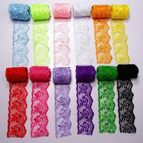 120yards Embroidered Lace Trim Cheap lace trim ,Embroidery Fabric Lace Ribbon dIY craft sewing 4cm Width