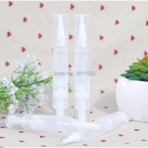 20pcs 30pcs 50pcs Nail Oil Empty Pen With Brush Applicator Portable Beauty Clear Cosmetic Lip Gloss Nail Nutrition Oil Pen 4ml