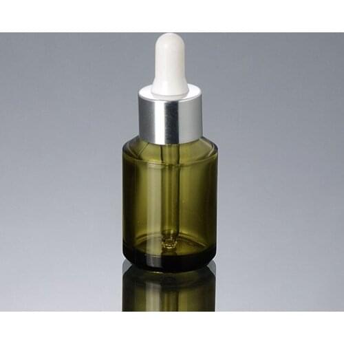 300pcs 30ml Green Glass Dropper Bottle Refillable Tea Tree Oil Essential Aromatherapy Perfume Container Liquid Pipette Bottle