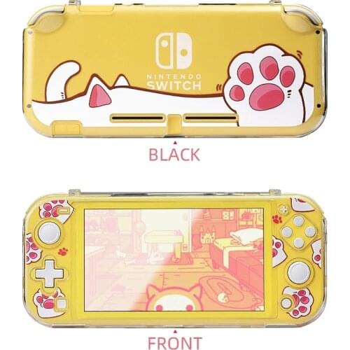 4 In 1 Cat Paw Clear Case Cover For Nintendo Switch Lite Console Hard Shell Protective Cute Protection For NS Switch Lite