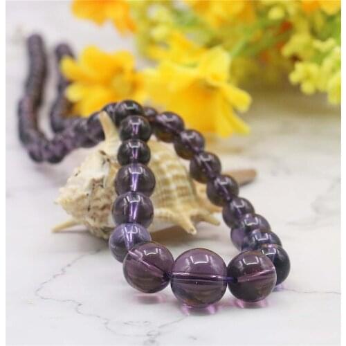 6-14mm Accessories Purple Crystal Amethysts Tower Necklace Chain Women Girls Christmas Gifts Wholesale Jewelry Making 17-18inch