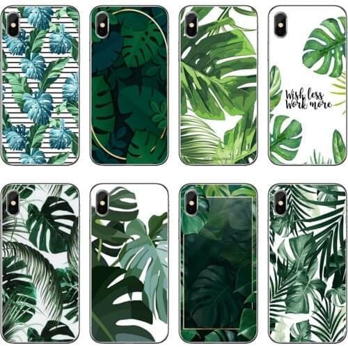 Monstera Leaf Accessories Phone Case For Huawei P30 P20 Pro P10 P9 P8 Lite Y5 Y6 Y7 Y9 P Smart Plus 2018 2019