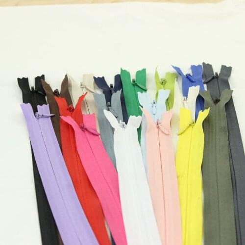 Alipress 40cm Invisible Zippers 50PCS 3# DIY Nylon Coil Zipper For Sewing Cushion/Back Tailor Tools