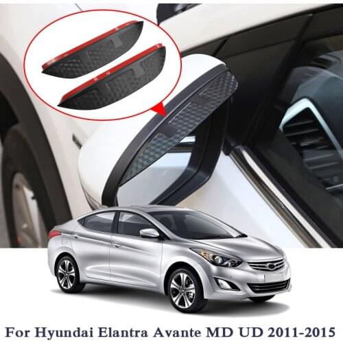 Car Styling Car Rearview Mirror Rain Eyebrow Sticker For Hyundai Tucson Sonata Kona Kauai IX45 IX35 I30 Carbon Fiber Sticker