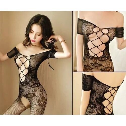 Fishnet Bodysuits Catsuit Womens Transparent Open Crotch Sex Clothes See Through Body Stockings Mesh Mesh Hot Erotic Lingerie