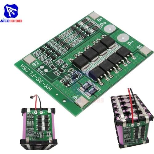 3S 25A Li-ion 18650 BMS PCM Battery Protection Board With Balance For Li-ion Lipo Battery Cell Pack Short Circuit Protection
