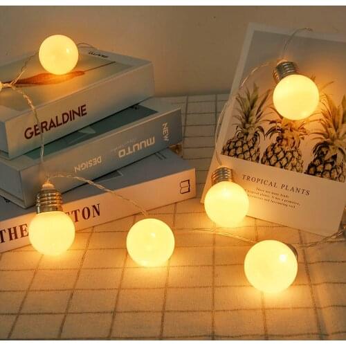 Battery Operated Garlands Fairy Lights Globe Bulbs LED String Lights Garden Decoration Christmas Lights Party Holiday Lighting