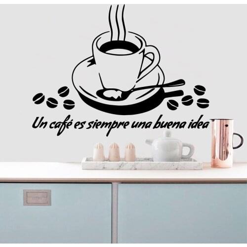 Artistic coffee Decorative Sticker Waterproof Home Decor Living Room Children Room Wall Stickers Waterproof Wallpaper