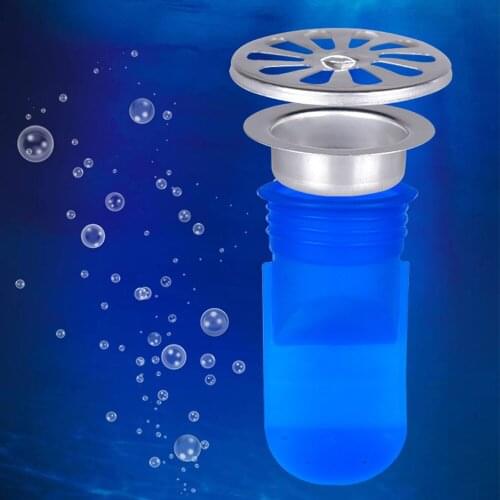 Kitchen Strainer Bathroom Pipe Sewer Drainer Anti-Odor Pest Control Floor Drain Accessories Round Stainless Steel Cover