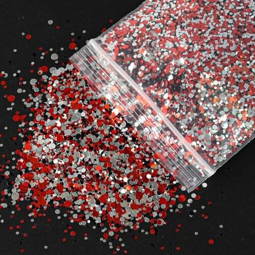 Mix Color 3D Ultrathin Nail Sequins Nail Glitter Flakes 1/2/3mm Sparkly DIY Tips Dazzling Paillette Nail Art Decorations 50g/bag